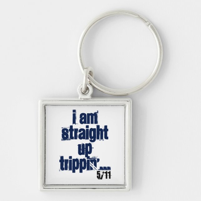 SUT Keychain Fyrkantig Silverfärgad Nyckelring (Framsidan)