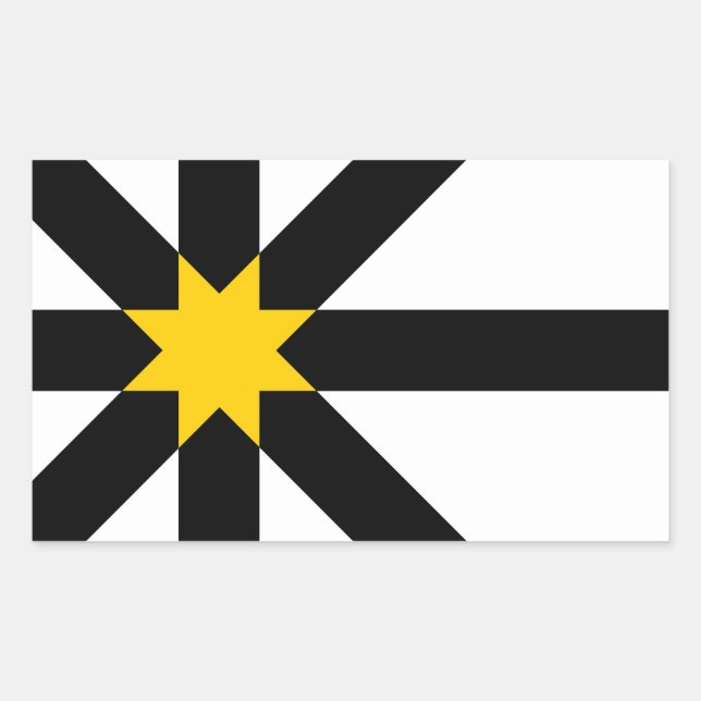 Sutherland flagga rektangulärt klistermärke (Framsida)