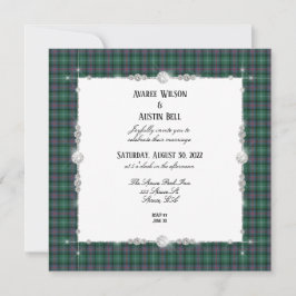 Sutherland Gamla antika Tartan-inbjudan Inbjudningar