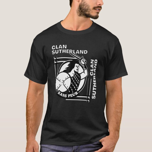 Sutherland-klanens gaeliska valspråk svärdman t shirt (Framsida)