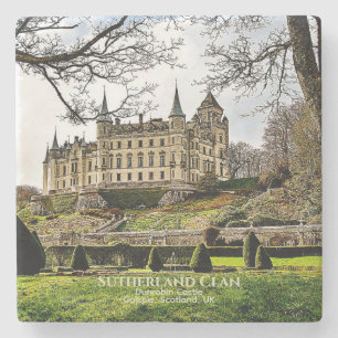 Sutherland Klans Dunrobin Castle Scotland Stenunderlägg