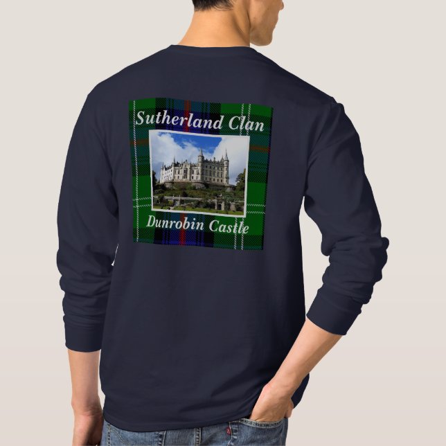 Sutherland Klans Dunrobin Castle Tartan T-Shirt (Baksida)