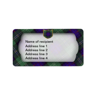 Sutherland Scottish Tartan-adressetikett Adressetikett