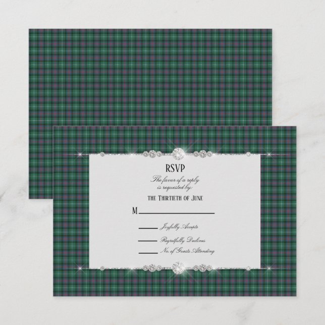 Sutherland Scottish Tartan OSA Kort (Fram/baksida)