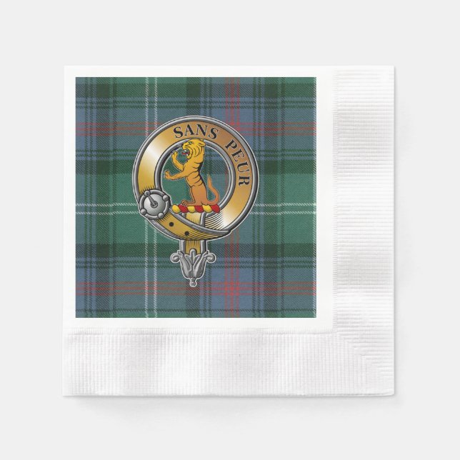 Sutherland Tartan & Badge Pappersservett (Framsidan)