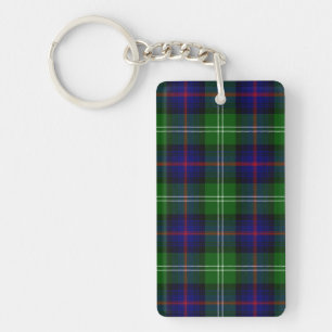 Sutherland tartan blå grön rutig