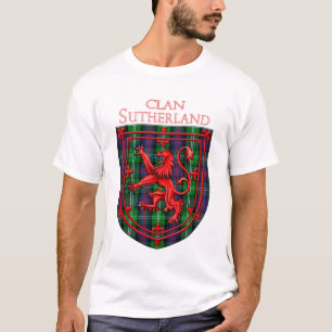 Sutherland Tartan Scottish Play Lejon Rampant T Shirt