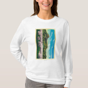 Sutter Buttes och fruktträdgårdar i blom T-shirt