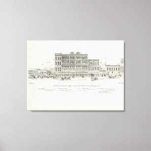 Sutter södra sida Sansome och Montgomery Canvastryck