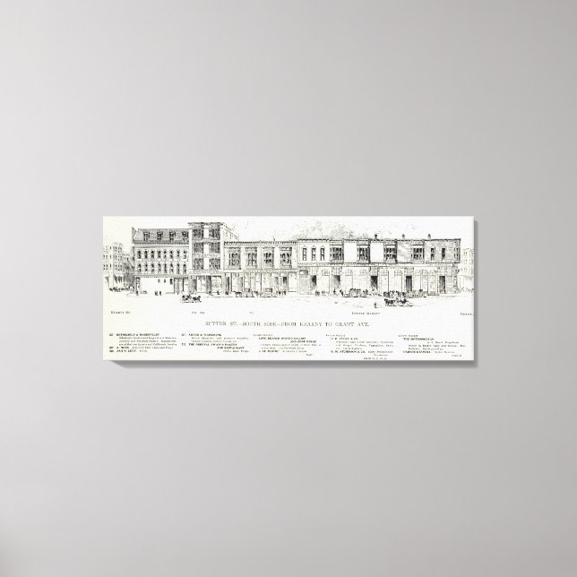 Sutter South Side Kearny och Grant Canvastryck (Framsida)