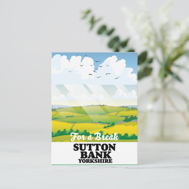 Sutton Bank yorkshire-reseaffisch Vykort (Stående Fram)
