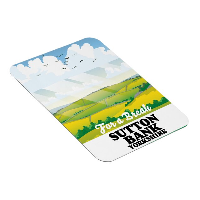 Sutton Bank yorkshire resemålningaffisch Magnet (Högersidan)