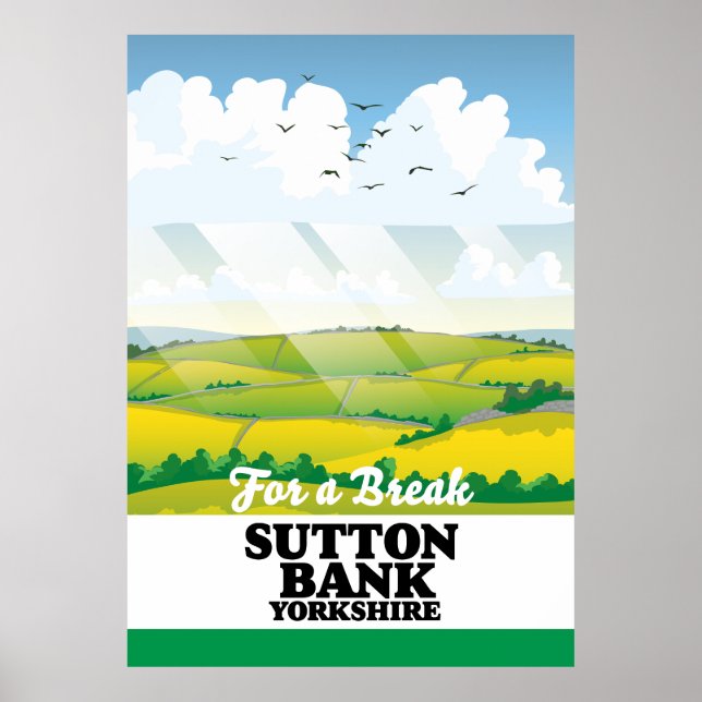 Sutton Bank yorkshire reserareklamaffisch Poster (Framsidan)
