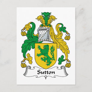 Sutton Family Crest Vykort
