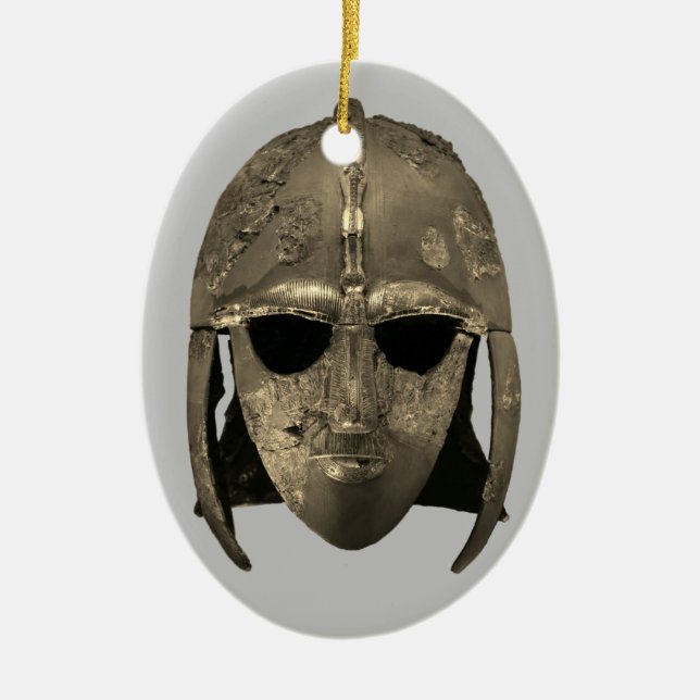 Sutton Hoo helmet Julgransprydnad Keramik (Framsidan)