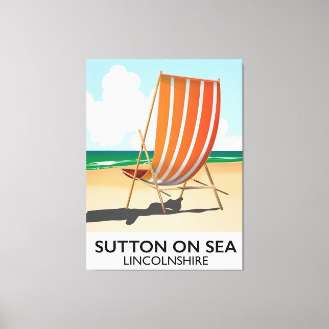 Sutton on Sea Sea Sea Sea Sea Sea Seside-reseaffis Canvastryck (Framsida)