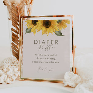 SUTTON Solros Diaper Raffle Sign Poster