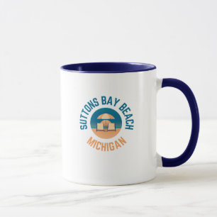 Suttons Bay Beach Michigan Hometown Coffee Mugg