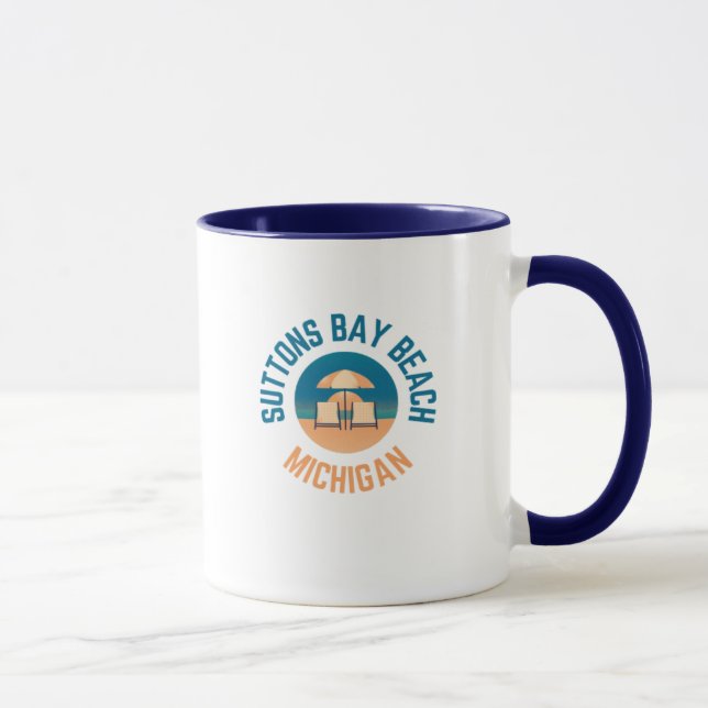 Suttons Bay Beach Michigan Hometown Coffee Mugg (Höger)