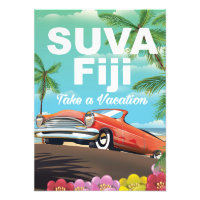 Suva, Fiji vintage semester poster