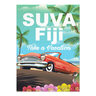 Suva, Fiji vintage semester poster