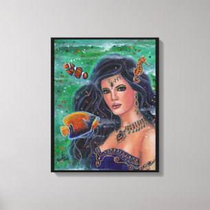 Suvarna sjöjungfru art. 1 av Renee L. Lavoie Canvastryck