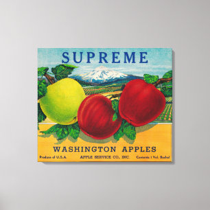 Suverän Apple etikett - stat Washington Canvastryck