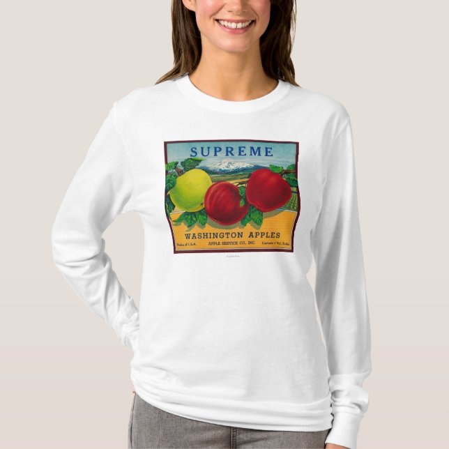 Suverän Apple etikett - stat Washington Tee Shirt (Framsida)