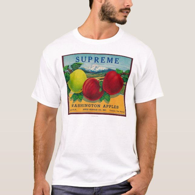 Suverän Apple etikett - stat Washington Tee Shirt (Framsida)
