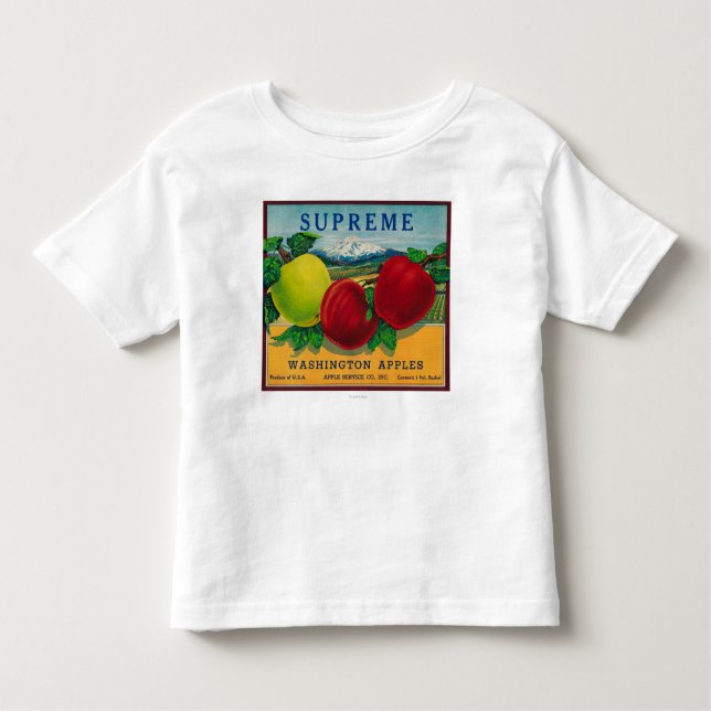 Suverän Apple etikett - stat Washington Tee Shirt (Framsida)