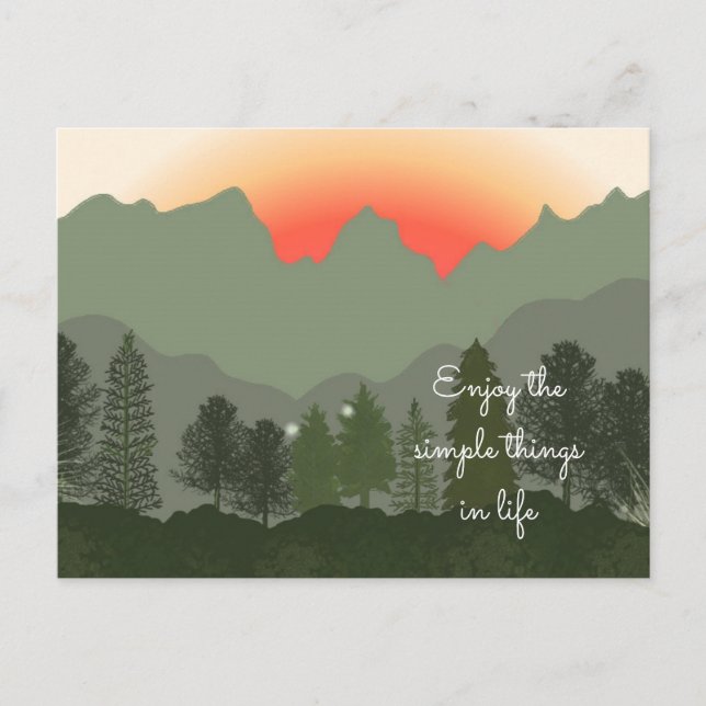 Suverän njut av det enkla Saken Vykort (Framsida)