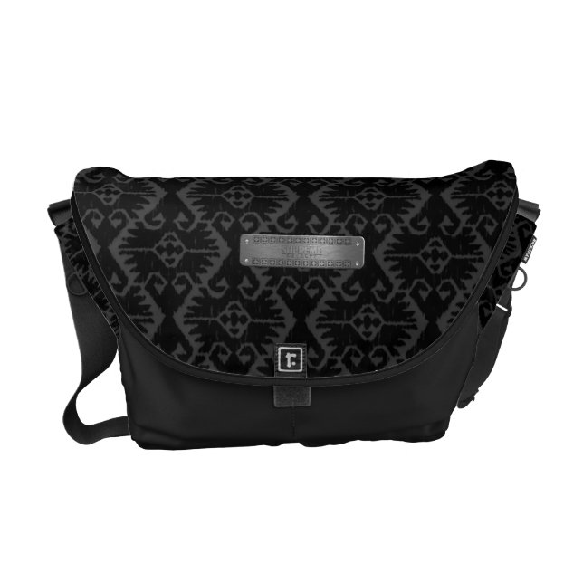 Suverän royaltyexpedition pläterar (svarten/grå messenger bag (Framsidan)