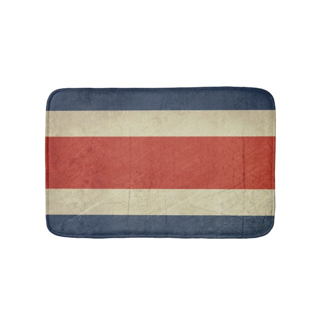 Suverän statlig flagga för Grunge av Costa Rica Badrumsmatta (Framsidan)