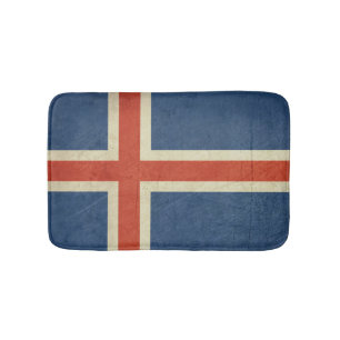 Suverän statlig flagga för Grunge av islandet Badrumsmatta