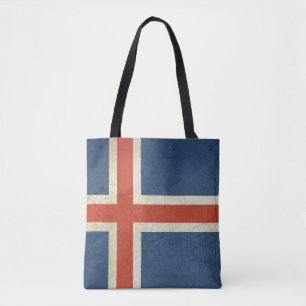 Suverän statlig flagga för Grunge av islandet Tygkasse