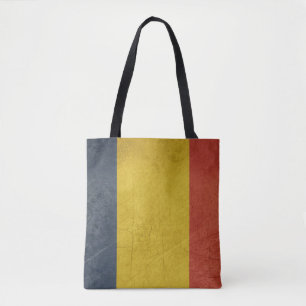 Suverän statlig flagga för Grunge av rumänien Tygkasse