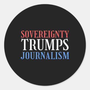 Suveränitet Trumper journalistik Suveränitet Försv Runt Klistermärke