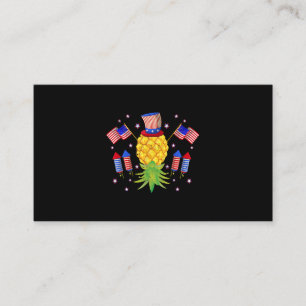 Suveränt upp-ned-ananas-Swinger Power 4:e juli USA Visitkort