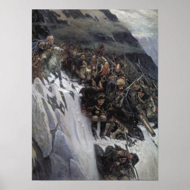 Suvorov Korsning av Alpernorna Poster (Framsidan)