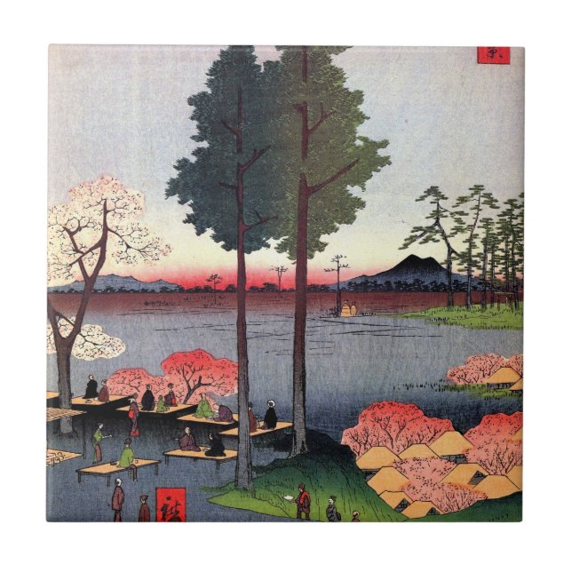 Suwa bluff i Nippori (日暮里諏訪の台) Kakelplatta (Framsidan)