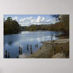 Suwannee River, gamle Wannee Boat Ramp Print Poster