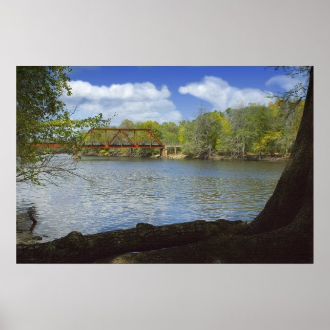Suwannee River Railroad Trestle Print Poster (Framsidan)