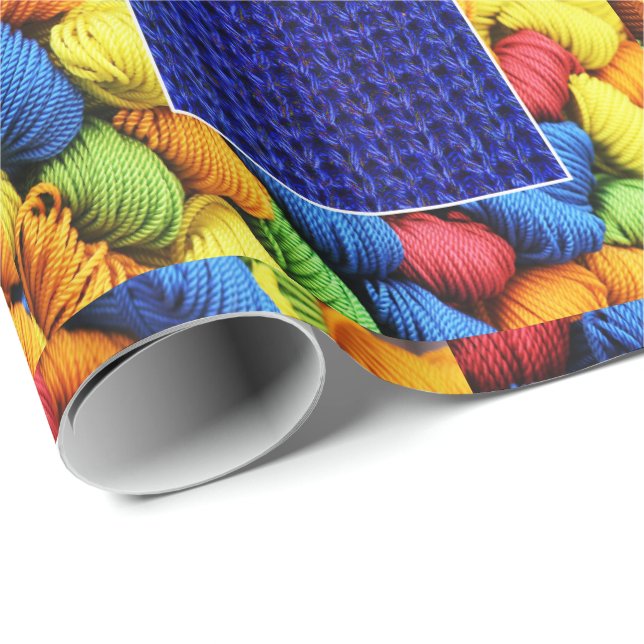 Suwing Knitting Crochet Yarn Mors dag Birthday Presentpapper (Rullad Hörn)