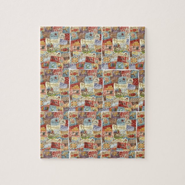 Suwing Mönster Jigszle Puzzle Pussel (Vertikal)