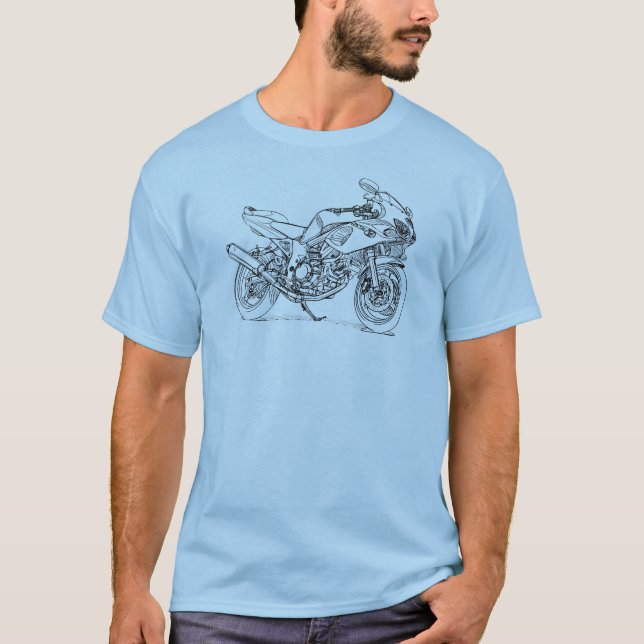 suz SV650S 1998-02 gen1 T-shirt (Framsida)