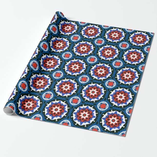 Suzani Mönster med fetstil Presentpapper (Utrullad)