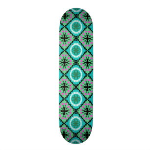 Suzani mönster med uzbekiska och Kazakhmotiv Skateboard Bräda 20 Cm
