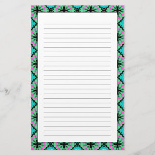 Suzani Mönster med Uzbekistan och Kazakstan Motif Brevpapper