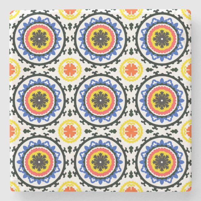 Suzani mönster underlägg sten (Framsidan)