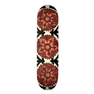 Suzani Stil dekorativt Blommönster Skateboard Bräda 20 Cm